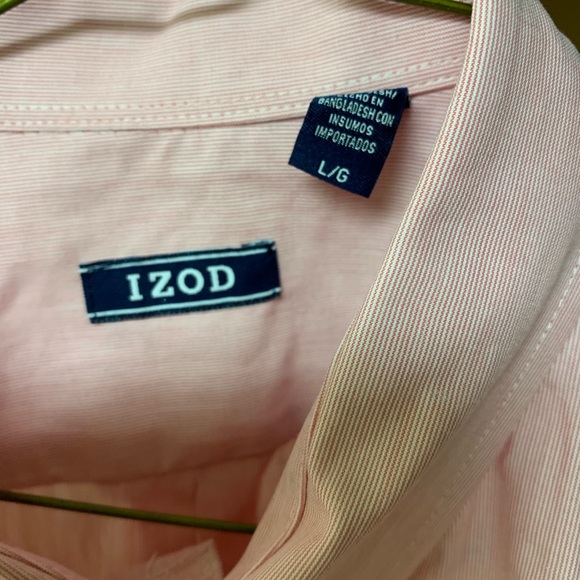 Brand new IZOD button down. Size (L) Salmon color - Picture 5 of 8